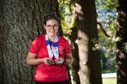 Bigna Fischer hat in der Disziplin Laufen eine Silber- und im Golf eine Bronzemedaille geholt. (Bild: Ralph Ribi)