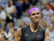 Hart gearbeitet, sicher gewonnen: Rafael Nadal hat auf dem Weg in den Halbfinal nur einen Satz abgegeben (Bild: KEYSTONE/AP/SETH WENIG)