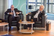 Klaus-Michael Kühne mit seiner Frau Christine Kühne am Donnerstag im KKL. (Bild Dominik Wunderli)