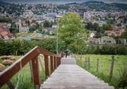 Auf dem Brauersteig findet morgen Sonntag das «Stägerennen» über 330 Stufen statt. (Bild: Benjamin Manser / 5. September 2019)