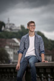 Sebastian Huber, 19. Oktober 2001, Absolvent Gymnasium, Luzern. (Bild: Pius Amrein)