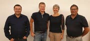 Der neue Vorstand; von links: Daniel Christen, Sandro Danioth, Frieda Steffen und Edwin Holzer.Bild: PD