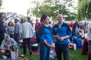 Die SIP im Einsatz: Simona und Peter auf dem Inseli (Bilder: Dominik Wunderli, Luzern 16. August 2019)