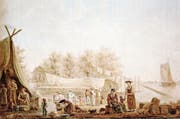 Diese von 1819 stammende Zeichnung von Isaak Schouman zeigt Schweizer Auswanderer in Brasilien. (Bild: PD)