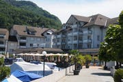 Das Hotel Restaurant Winkelried in Stansstad. (Bild: Philipp Unterschütz, 1. Juli 2019)