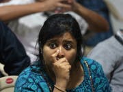 Grosse Enttäuschung: Eine Angestellte im Kontrollzentrum in Bangalore nachdem der Kontakt zur Mondfähre Vikram abgebrochen ist. (Bild: KEYSTONE/EPA/JAGADEESH NV)
