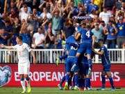 Grosser Jubel in Pristina: Der Kosovo schlägt Tschechien und rückt auf einen EM-Platz vor (Bild: KEYSTONE/AP/VISAR KRYEZIU)