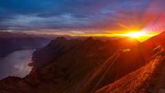 Traumhafter Sonnenuntergang auf dem Brienzer Rothorn. (Bild: Petra Jung (Brienzer Rothorn, 22. September 2018))