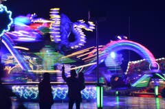 Der «Polyp» an der Määs – eine Attraktion für Jung und Alt. (Bild: Laura Brügger (Luzern, 13. Oktober 2018))
