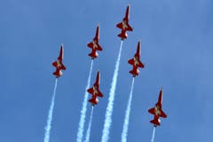 Die Patrouille Swiss zeigte am diesjährigen Axalpschiessen ihre hohe Einsatzbereitschaft. (Bild: Xaver Husmann (Axalp, 11. Oktober 2018))