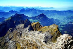 Blick vom Säntis Richtung Südwesten. Im Hintergrund der Zürichsee. (Bild: Thomas Ammann)