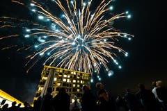 Feuerwerk beim «Grand Opening» des Bürgenstocks: Rund 700 Personen arbeiten in der Hotelanlage. (Bild: Philipp Schmidli, 28. September 2018)