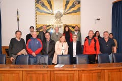Besuch aus Südamerika: Regierungsrätin Z'graggen mit Nationalrätin Gabi Huber und einer Delegation aus Uruguay. (Bild: Mario Wittenwiler (Altdorf, 22. September 2012))