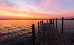 Abendrot am Zugersee. (Bild: Daniel Hegglin (Zug, 18. Oktober 2018))