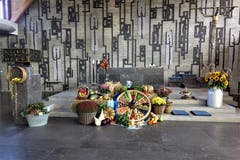 Geschmückte Pfarrkirche St.Margaretha am Erntedankfest. (Bild: Josef Habermacher, (Rickenbach, 1. Oktober 2018))