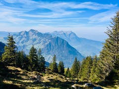 Stanserhorn vor dem Pilatus aufgenommen von der Klewenalp. (Bild: Beatrice Merz, Stanserhorn)