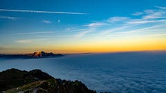 Rigi-Blick auf Pilatus und Nebelmeer. (Bild: Stefan Kunz)