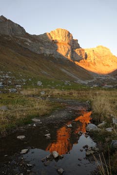 Abendstimmung auf der Planggenalp oberhalb Engelberg (Bild: Pia Hess, 21. Oktober 2018)