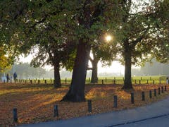 Herbstliches Abendlicht über der Kreuzbleiche (Bild: Doris Sieber)