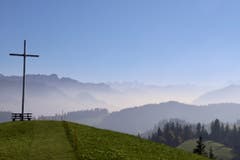 Die Aussicht auf der Schwesteregg oberhalb Romoos ist absolut einmalig (Bild: Xaver Husmann, 22. Oktober 2018)
