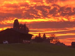 Feuriger Himmel über Goldach. (Bild: Guido Rupp)
