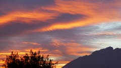 Schöner Sonnenuntergang über Stans und dem Pilatus. (Bild: Hans Steiner (Stans, 24. Oktober 2018))