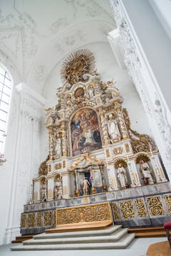 Der eindrückliche Hochaltar der Klosterkirche St. Urban. (Bild: Roger Grütter, 27. Juli 2011)