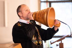 Dani Blättler beim Betruf. (Bild: Melinda Blättler (Hergiswil, 21. Oktober 2018))