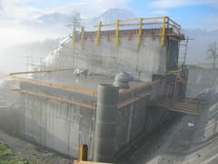 Rohbau des Reservoirs Talen am 20. Dezember 2012. (Bild: PD)