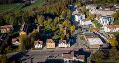 Das Areal in der Ecke Zürcher- und Rechenstrasse mit Blick von Süden nach Norden.