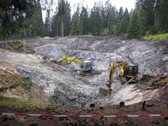 Trinkwasserversorgung Sarnen. Sanierung der Quellfassung Gerenstock am 7. September 2013. (Bild: PD)