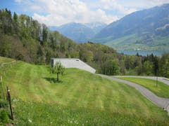 Trinkwasserversorgung Sarnen. Das fertige Reservoir Talen am 22. April 2014. Das neue Reservoir Gubermatt wird gleich aussehen. (Bild: PD)