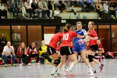 WeGames Weinfelden: Impressionen vom Handballspiel BSV Weinfelden (blau) - SC Frauenfeld (rot) (Bilder: Donato Caspari)