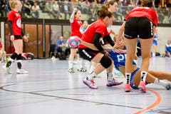 WeGames Weinfelden: Impressionen vom Handballspiel BSV Weinfelden (blau) - SC Frauenfeld (rot) (Bilder: Donato Caspari)
