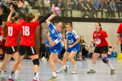 WeGames Weinfelden: Impressionen vom Handballspiel BSV Weinfelden (blau) - SC Frauenfeld (rot) (Bilder: Donato Caspari)