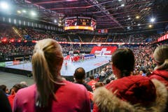 Über 4000 Fans sorgten in der Bossard-Arena für eine tolle Atmosphäre und trugen das Schweizer Team zum Sieg. Bild: Marc Schumacher/Freshfocus (Zug, 28. Oktober 2018)