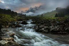 Morgenstimmung unterhalb der Schwägalp, Richtung Säntis. (Bild: Ueli Bächtold)