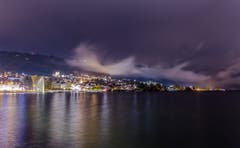 Abendstimmung in Zug. (Bild: Daniel Hegglin, 29. Oktober 2018)