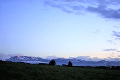 Frisch verschneite Pilatuskette, von Rickenbach gesehen. (Bild: Josef Habermacher, 31. Oktober 2018)