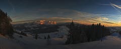 Aussicht von der Terasse des Bergrestaurants Hochhamm. (Bild: Walter Schmidt)