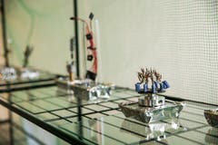Pflanzen aus Leuchtdioden, Aluminium-Behältern, Weithalsflaschen und Elektroschrott des Künstlerduos Baggenstos/Rudolf. (Manuela Jans-Koch (1. November 2018))