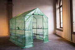 Das Gewächshaus vom Duo Baggenstos/Rudolf mit dem Titel "Young breeds. Do androids dream of electric plants?" (Manuela Jans-Koch (1. November 2018))