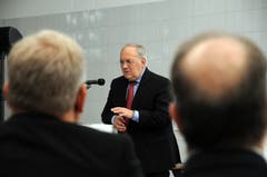 Besuch von Bundesrat Johann Schneider-Ammann am FDP-Partetag Obwalden in der Käserei Seiler in Giswil. (Bild: Markus von Rotz (Giswil, 31. Oktober 2018))