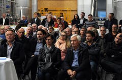 Besuch von Bundesrat Johann Schneider-Ammann am FDP-Partetag Obwalden in der Käserei Seiler in Giswil. Aufmerksame Zuhörer beim Referat des Gastes.(Bild: Markus von Rotz (Giswil, 31. Oktober 2018))
