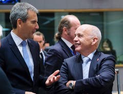 Bundesrat Ueli Maurer hofft, dass die Börsenäquivalenz von der EU um ein Jahr verlängert wird. So hätte man mehr Zeit, um sich beim institutionellen Rahmenabkommen einig zu werden. Geschieht dies nicht, sollen in der Schweiz nur noch Papiere gehandelt werden, deren Börsen als gleichwertig anerkannt sind. Bild: Olivier Hoslet/EPA