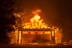 Unzählige Häuser stehen in Flammen. (Bild: Peter Da Silva, Maglia, 9. November 2018))