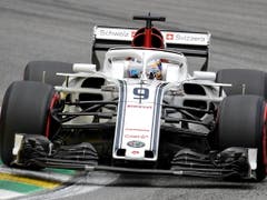 Marcus Ericsson musste das Rennen nach 20 Runden aufgeben (Bild: KEYSTONE/EPA EFE/SEBASTIAO MOREIRA)