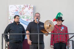 Fasnachtsauftakt vor dem Waaghaus in St.Gallen. (Bild: Urs Bucher)