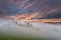 Wir haben ein wenig Nebel! Gesehen vom Höhenweg Herisau aus. (Bild: Luciano Pau)