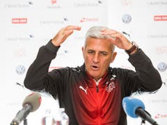 Vladimir Petkovic findet an der Pressekonferenz deutliche Worte. (Bild: KEYSTONE/TI-PRESS/ALESSANDRO CRINARI)